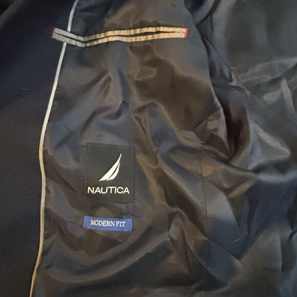 Nautica Mens Modern Fit Sport Coat 38 Regular Navy - Picture 6 of 13